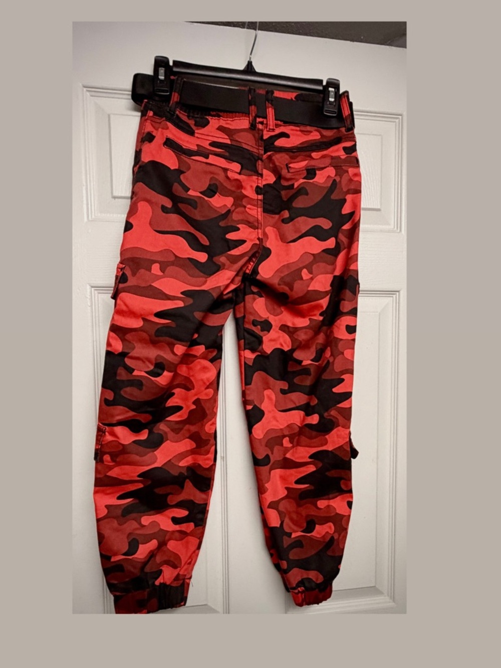 VIP Red Camouflage Cargo Joggers - Picture 2 of 3